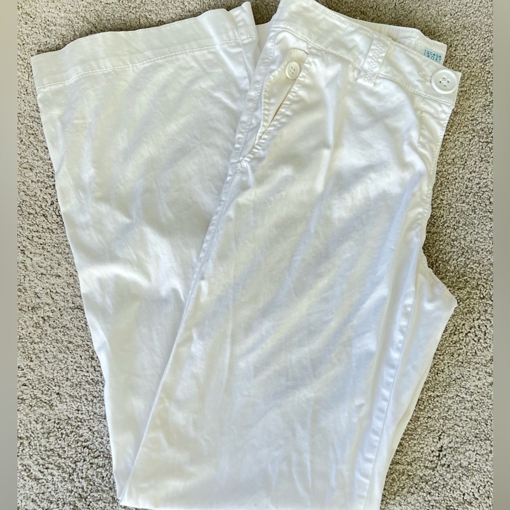 Escada Sport Woman’s White Cotton Pants Size 34
